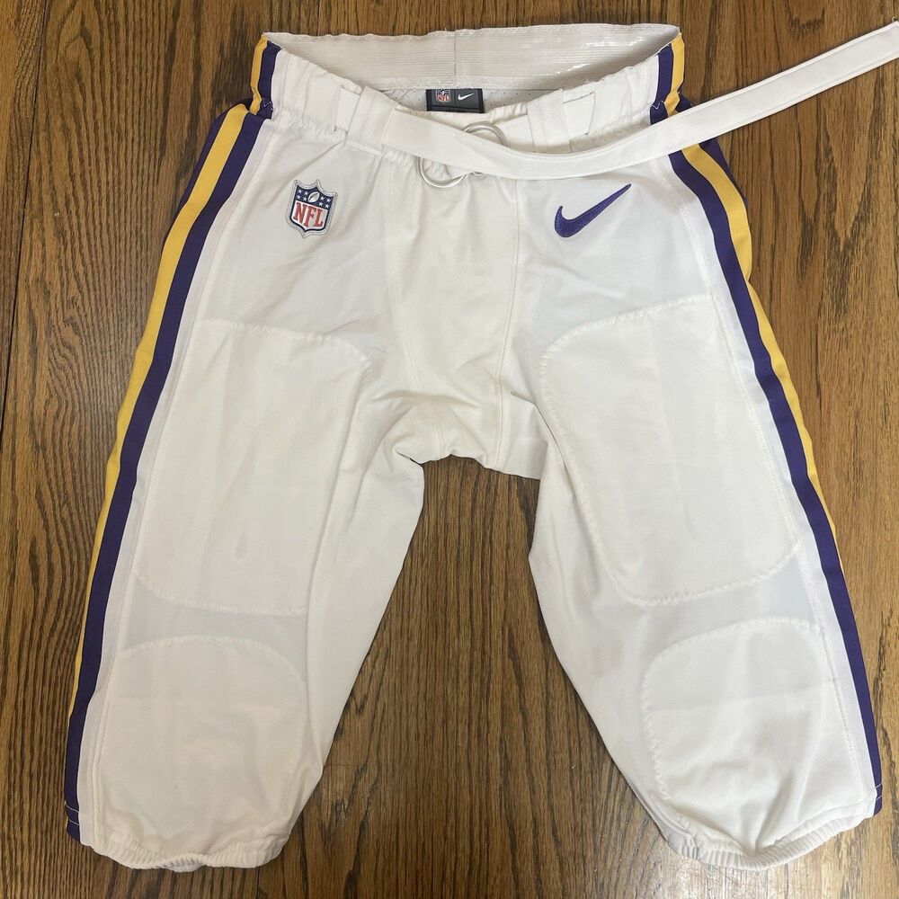 Christian Darrisaw 71 Minnesota Vikings NFL Nike Game Worn White Pants Size 40